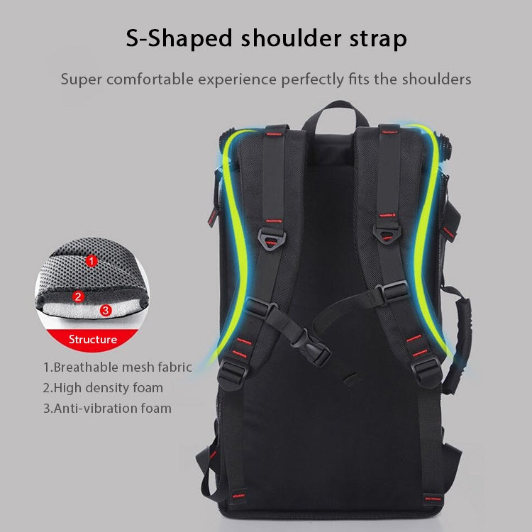 KAKA Large Capacity Backpack Men Travel Bag Leisure Student Waterproof Shoulders Bag with Lock