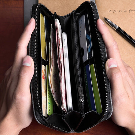 KAKA Men Long Wallet Oxford Cloth Hand Bag Simple Fashion Student Wallet