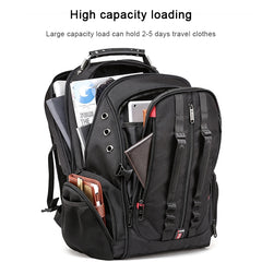 BANGE Waterproof Travel Men Backpack Rechargeable Large Capacity Shoulders Bag with Earplug Hole, BANGE Travel Bag