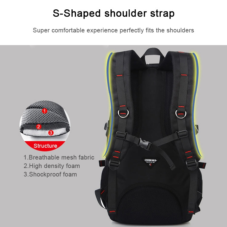 KAKA Travel Student Sports Waterproof Bag Men Backpack Double Shoulder Bag