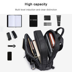 BANGE Fashion Outdoor Sports USB Leisure Shoulder Bag Men Chest Bag