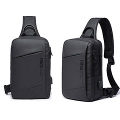 BANGE Fashion Outdoor Sports USB Leisure Shoulder Bag Men Chest Bag