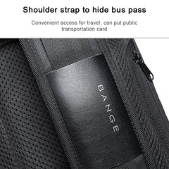 BANGE Fashion Outdoor Sports USB Leisure Shoulder Bag Men Chest Bag