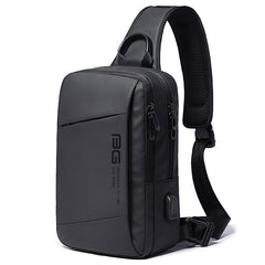 BANGE Fashion Outdoor Sports USB Leisure Shoulder Bag Men Chest Bag