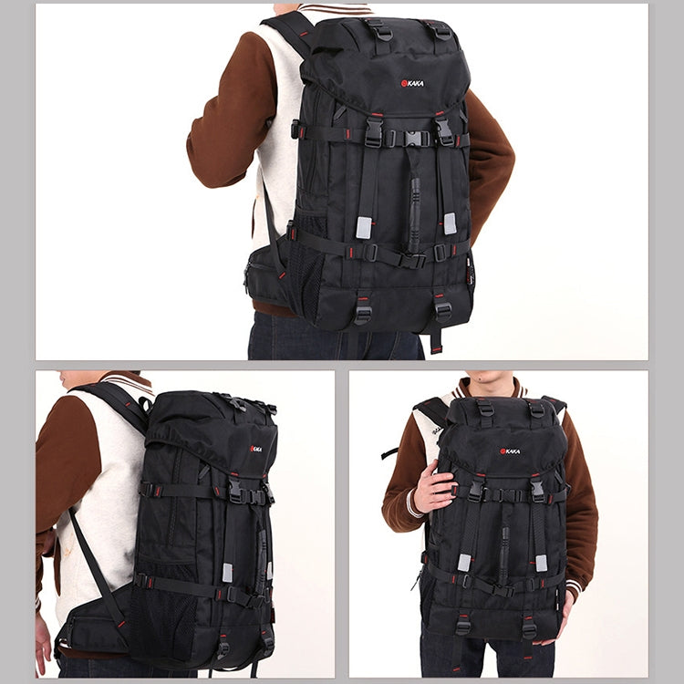 KAKA Large Capacity Travel Backpack Outdoor Oxford Cloth 55L Waterproof Mountaineering Shoulders Bag with Lock