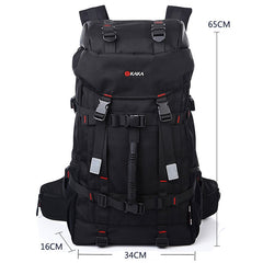 KAKA Large Capacity Travel Backpack Outdoor Oxford Cloth 55L Waterproof Mountaineering Shoulders Bag with Lock