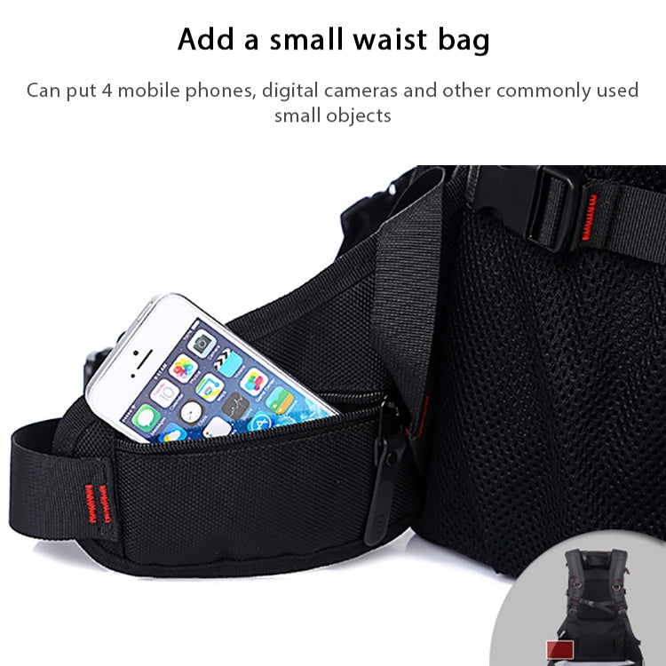 KAKA Large Capacity Travel Backpack Outdoor Oxford Cloth 55L Waterproof Mountaineering Shoulders Bag with Lock