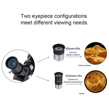 WR852 16x/66x70 High Definition High Times Astronomical Telescope with Tripod, 66x70 Blue