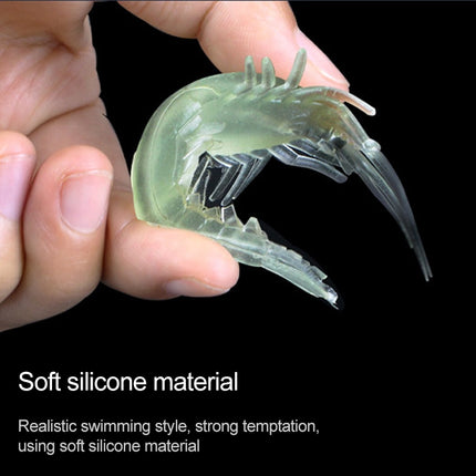 10 PCS 4cm Fishing Soft Artificial Shrimp Bait Lures Popper Poper Baits with Hook, Artificial Shrimp with Hook, Luminous Shrimp with Hook, Pink Shrimp with Hook, Green Shrimp with Hook, Transparent Shrimp with Hook