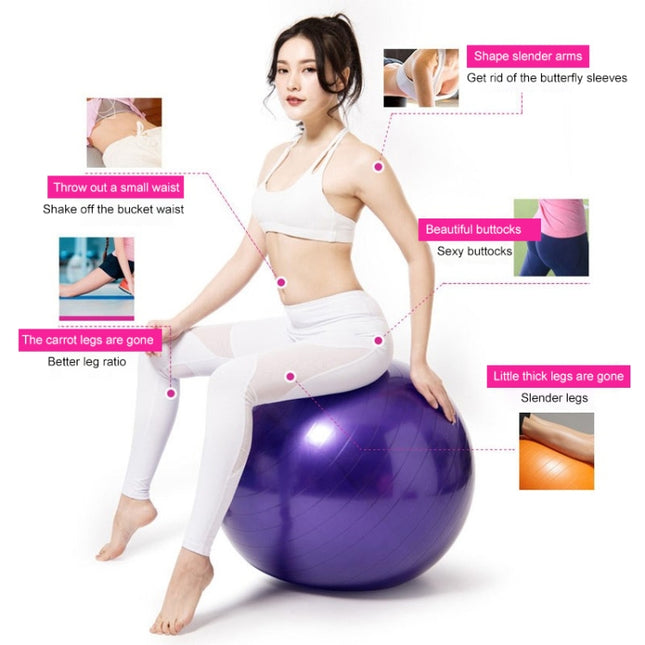 Thickening Explosion-proof Big Yoga Ball Sport Fitness Ball Environmental Pregnant Yoga Ball, Diameter: 65cm, 65cm(Blue), 65cm(Purple), 65cm(Pink)