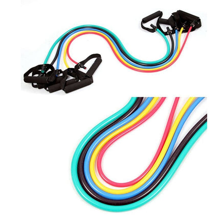 Fitness Exercise Resistance Bands Stretch Elastic Rope Workout Yoga Rally Muscle Training Exercise Rope, Size:6*9*1200mm, Random Color Delivery