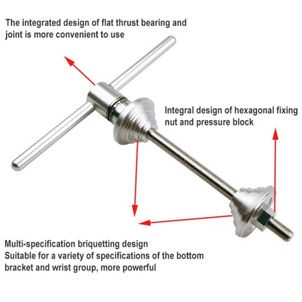 BIKERSAY BT040B Bike Axle Cente Press-In Shaft Static Installation Disassembly Tool, BT040B