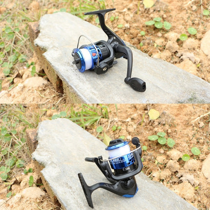 JL200 Plating Plastic 3 Ball Bearings Handle Fishing Spinning Reel  with Transparent Lines, JL200