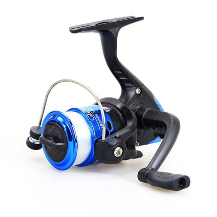 JL200 Plating Plastic 3 Ball Bearings Handle Fishing Spinning Reel  with Transparent Lines, JL200