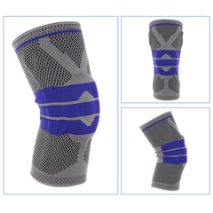 Outdoor Fitness Mountaineering Knit Protection Silicone Anti - collision Spring Support Sports Knee Protector, Size: XL, Size: XL