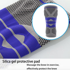 Outdoor Fitness Mountaineering Knit Protection Silicone Anti - collision Spring Support Sports Knee Protector, Size: XL, Size: XL