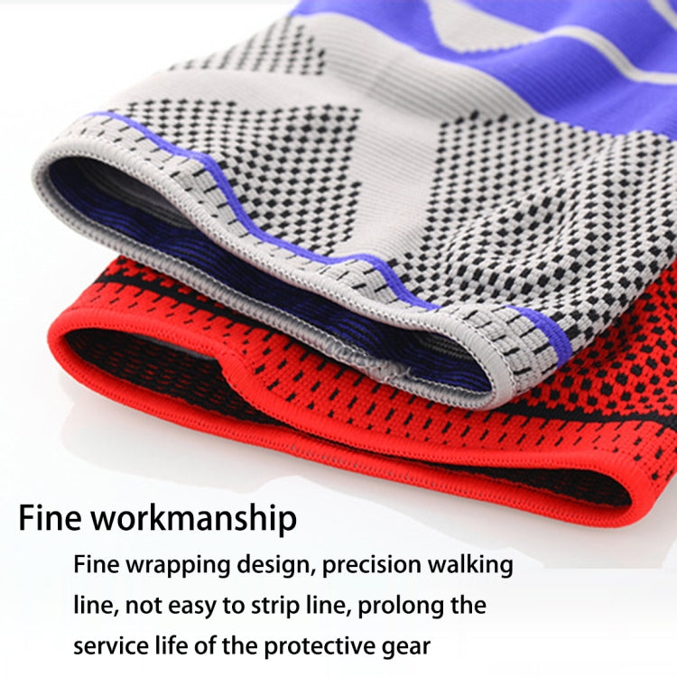 Outdoor Fitness Mountaineering Knit Protection Silicone Anti - collision Spring Support Sports Knee Protector, Size: XL, Size: XL