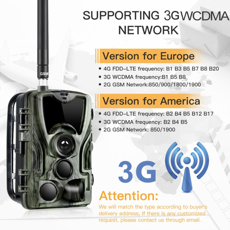 HC801G 3G WCDMA Waterproof IP66 IR Night Vision Security Hunting Trail Camera, 120 Degree PIR Angle, HC801G 3G WCDMA