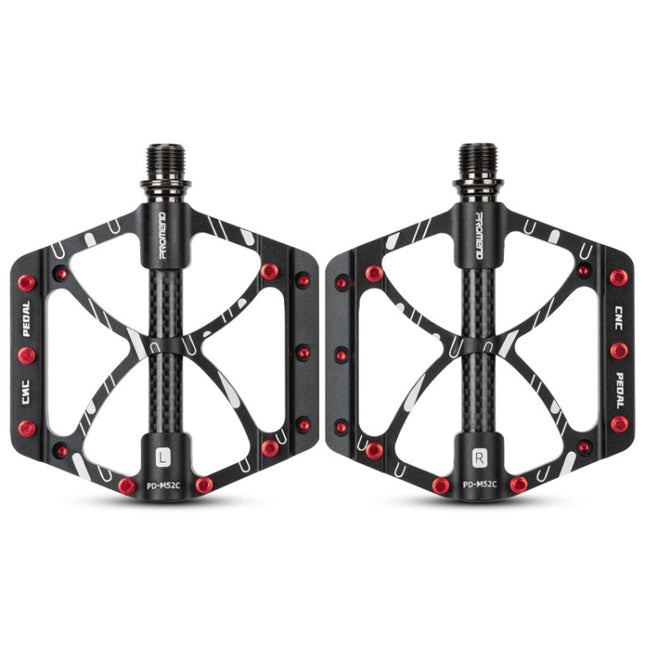 PROMEND PD-M52C 1 Pair Bicycle Aluminum Alloy + Carbon Fiber Tube Bearing Pedals