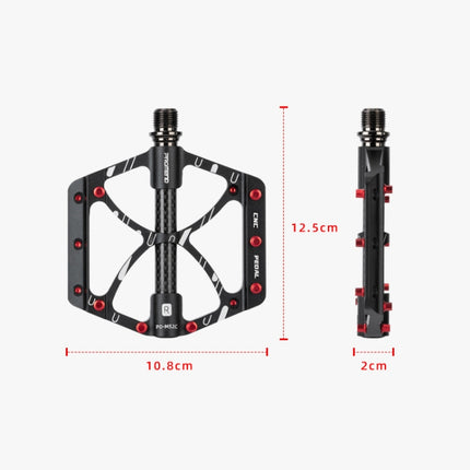 PROMEND PD-M52C 1 Pair Bicycle Aluminum Alloy + Carbon Fiber Tube Bearing Pedals