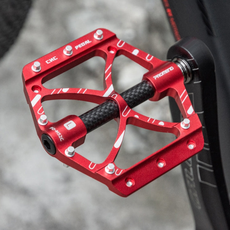 PROMEND PD-M52C 1 Pair Bicycle Aluminum Alloy + Carbon Fiber Tube Bearing Pedals