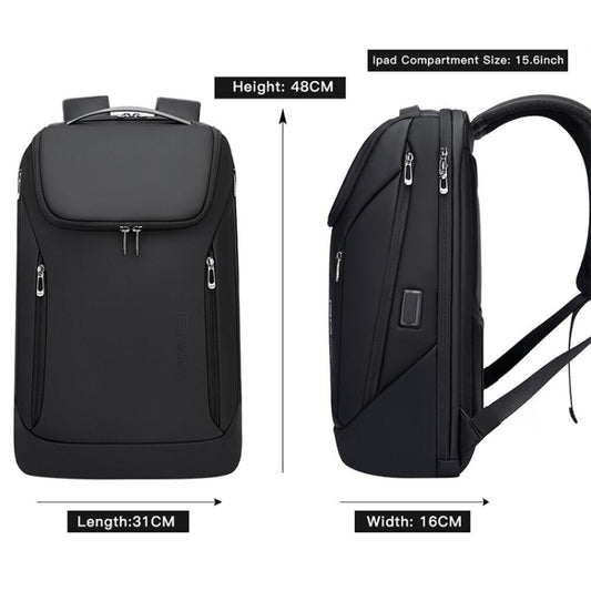 Bange BG-2517 Men Business Backpack with USB Port, Size: 48 x 31 x 16cm, 48 x 31 x 16cm(Black), 48 x 31 x 16cm(Grey)