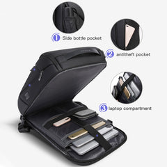 Bange BG-2517 Men Business Backpack with USB Port, Size: 48 x 31 x 16cm, 48 x 31 x 16cm(Black), 48 x 31 x 16cm(Grey)