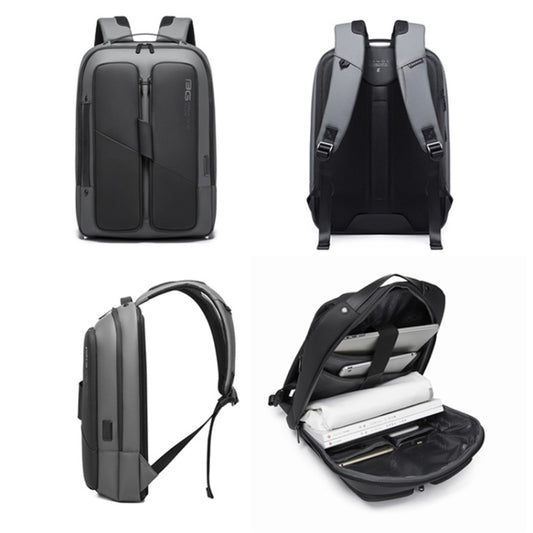 Bange BG-7238 Men Waterproof Anti-theft Backpack with USB Port, Size: 46 x 32 x 14cm, 46 x 32 x 14cm(Black), 46 x 32 x 14cm(Grey)