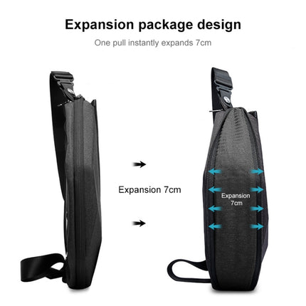 Bange BG-7502 Men Pyramid Hard Shell Waterproof Crossbody Chest Bag, Size: 35 x 18 x 5cm