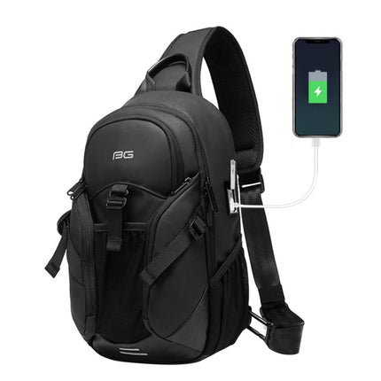 Bange BG-77120 Men Waterproof Crossbody Chest Bag with USB Port, Size: 36 x 22 x 10cm