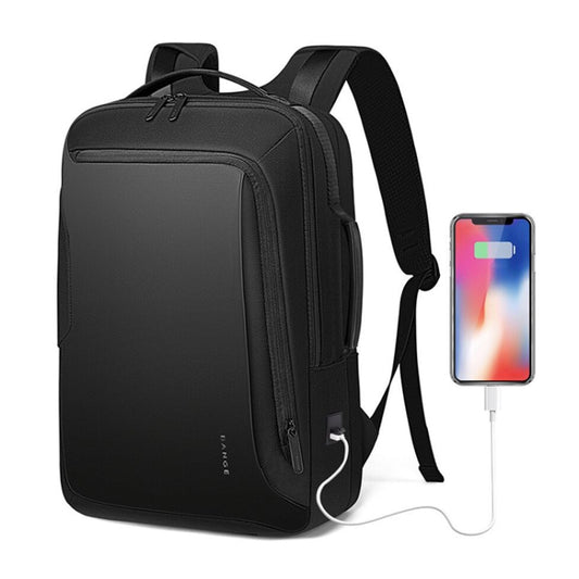 Bange BG-S51 Men Waterproof Large Capacity Backpack with USB Port, Size: 43 x 31 x 16cm, 43 x 31 x 16cm(Black)