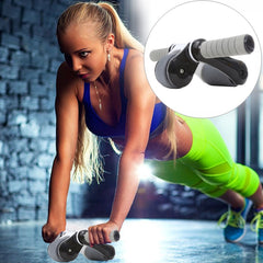 Folding Abdominal Roller Round Home Office Mute Fitness Equipment Sports for Man / Woman, YD010344 (Black)