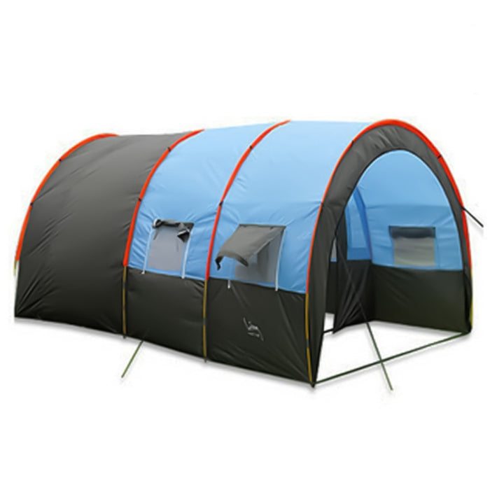 KLM-3017 Ultralarge 5-8 Person Double Layer Waterproof Group Camping Tunnel Tent, Size: 480x310x210cm