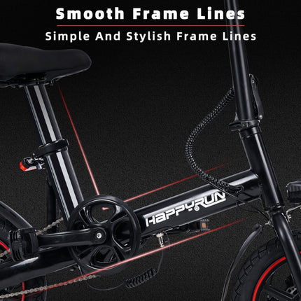HAPPYRUN HR-X40 350W 36V / 6AH Electric Bicycle with 14 inch Tires, EU Plug, HR-X40 EU Plug