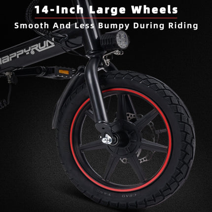 HAPPYRUN HR-X40 350W 36V / 6AH Electric Bicycle with 14 inch Tires, EU Plug, HR-X40 EU Plug