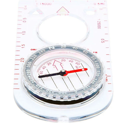 2pcs Nisa SD482 Outdoor Compass Map Scale with Magnifying Glass Multifunction, SD482