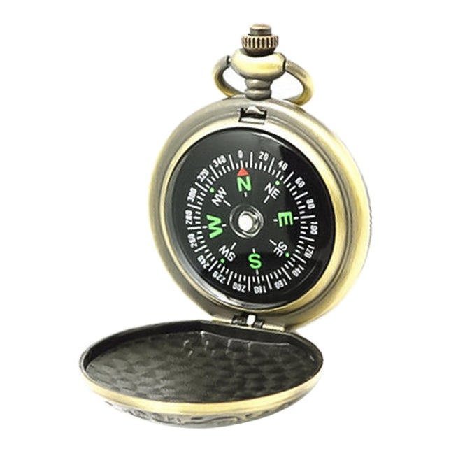 Nisa J35A Vintage Metal Flip Pocket Watch Compass, J35A