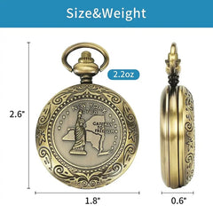 Nisa J35A Vintage Metal Flip Pocket Watch Compass, J35A