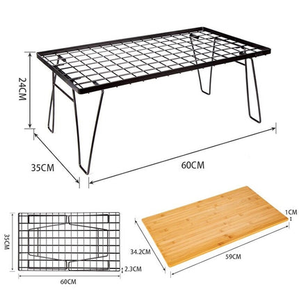 AOTU YT1001 Outdoor Folding Mesh Bamboo Desk with Storage Bag