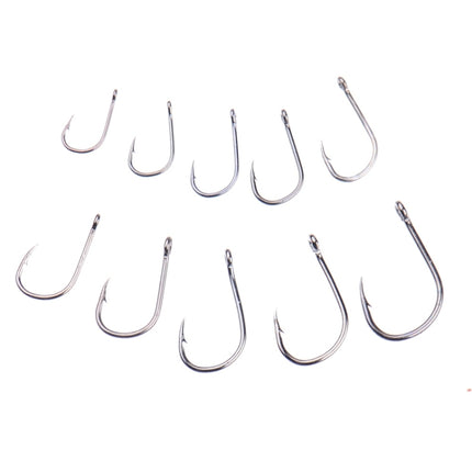 500 PCS Mixed Size Fish Barbed Hook Fishing Hooks with Hole, 3-12# with Hole