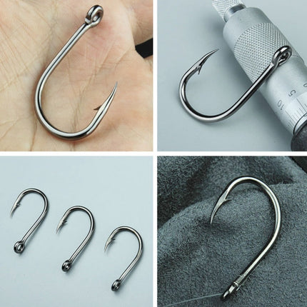 500 PCS Mixed Size Fish Barbed Hook Fishing Hooks with Hole, 3-12# with Hole