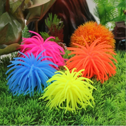 Aquarium Articles Decoration TPR Simulation Sea Urchin Ball Coral, Size: L, Diameter: 13cm