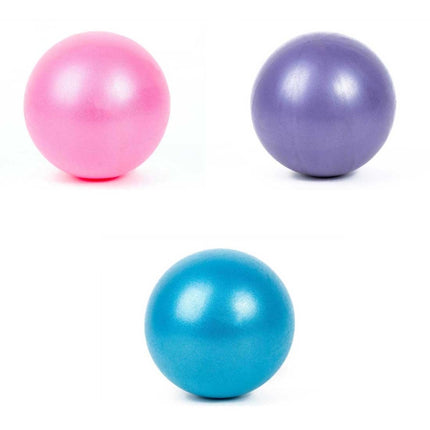 Mini Yoga Pilates Ball Explosion-proof PVC Ball Balanced Fitness Gymnastic Exercise Training with Straw, Diameter: 25cm