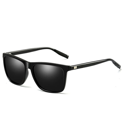 Men Retro Fashion Aluminum Magnesium Frame UV400 Polarized Sunglasses, Black Silver+ Grey, Grey+ Silver, Demi Brown + Brown, Black Tarnish+ G15 Green, Black Tarnish+ Blue, Black Tarnish+ Grey, Black Tarnish+ Pink
