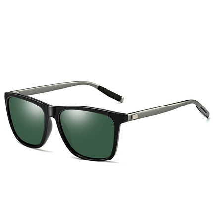 Men Retro Fashion Aluminum Magnesium Frame UV400 Polarized Sunglasses, Black Silver+ Grey, Grey+ Silver, Demi Brown + Brown, Black Tarnish+ G15 Green, Black Tarnish+ Blue, Black Tarnish+ Grey, Black Tarnish+ Pink