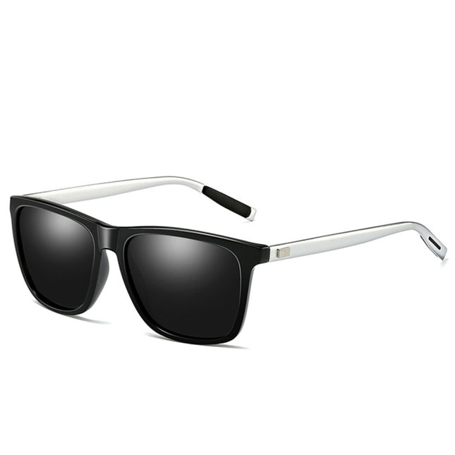 Men Retro Fashion Aluminum Magnesium Frame UV400 Polarized Sunglasses, Black Silver+ Grey, Grey+ Silver, Demi Brown + Brown, Black Tarnish+ G15 Green, Black Tarnish+ Blue, Black Tarnish+ Grey, Black Tarnish+ Pink