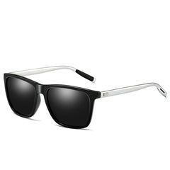 Men Retro Fashion Aluminum Magnesium Frame UV400 Polarized Sunglasses, Black Silver+ Grey, Grey+ Silver, Demi Brown + Brown, Black Tarnish+ G15 Green, Black Tarnish+ Blue, Black Tarnish+ Grey, Black Tarnish+ Pink