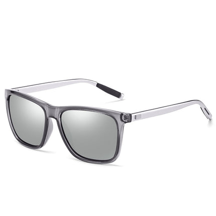 Men Retro Fashion Aluminum Magnesium Frame UV400 Polarized Sunglasses, Black Silver+ Grey, Grey+ Silver, Demi Brown + Brown, Black Tarnish+ G15 Green, Black Tarnish+ Blue, Black Tarnish+ Grey, Black Tarnish+ Pink