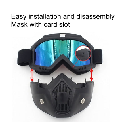 Motorcycle Off-road Helmet Mask Detachable Windproof Goggles Glasses