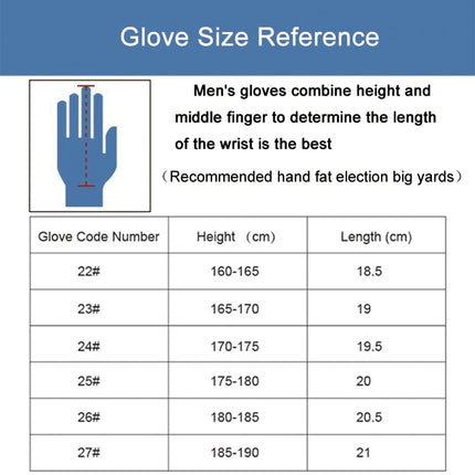 PGM Right Hand Sheepskin Anti-slip Particle Golf Men Gloves, Size: 22#, Size: 22#
